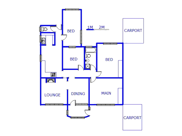 Floor plan of the property in Rosettenville