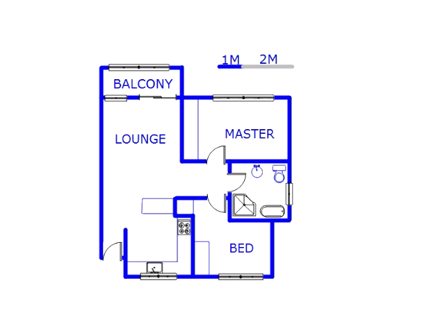 Floor plan of the property in Sasolburg