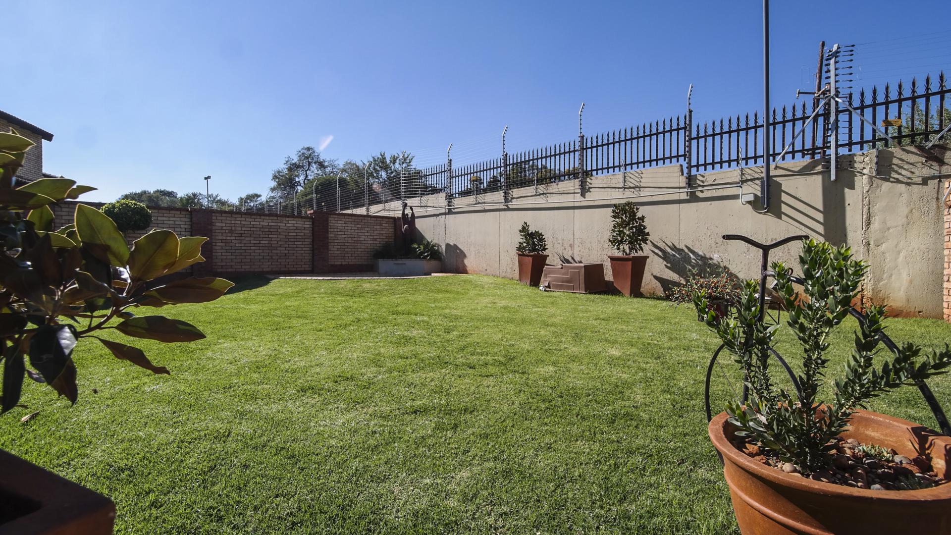 Backyard of property in The Wilds Estate