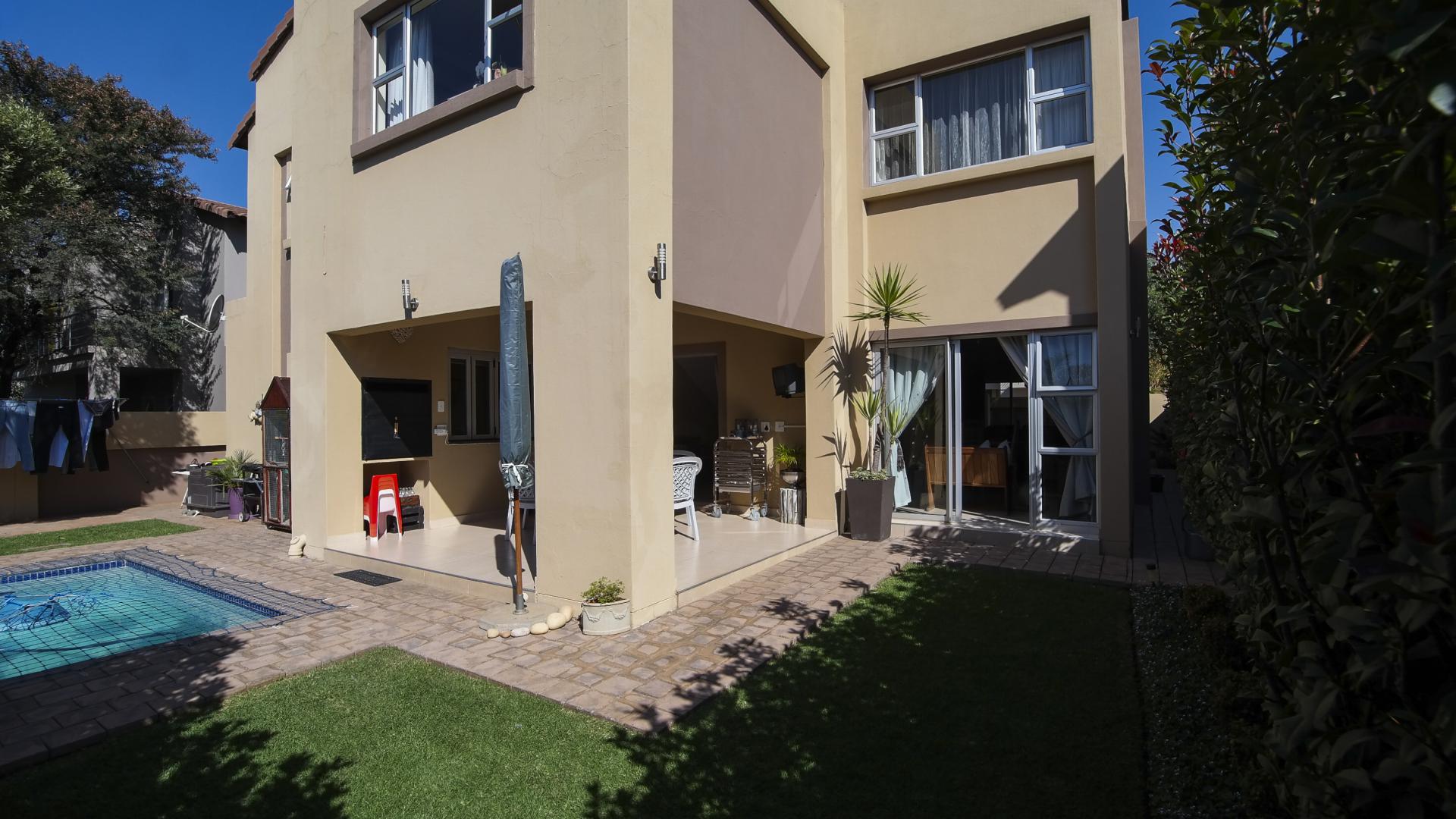 Backyard of property in Six Fountains Estate