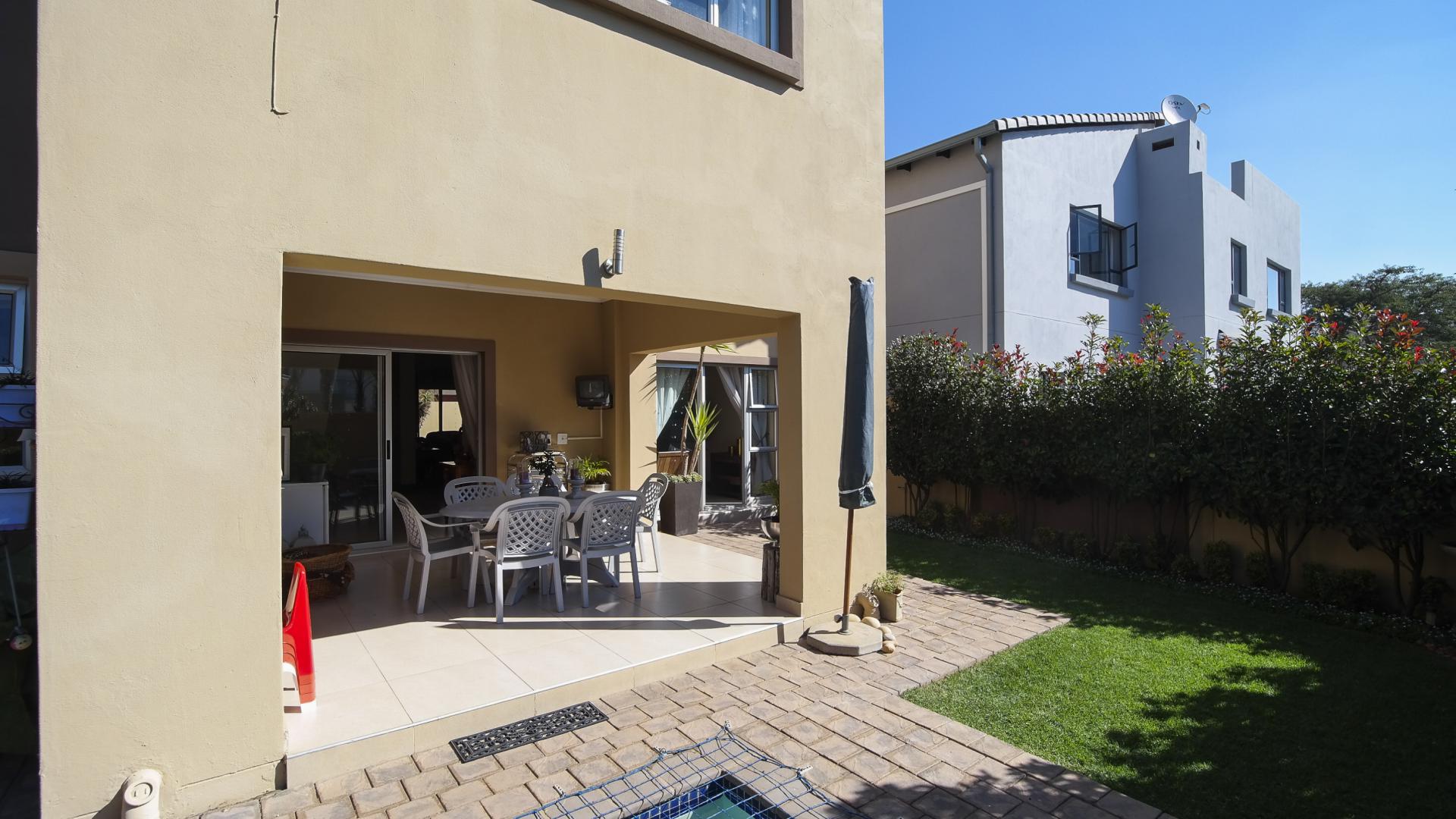 Backyard of property in Six Fountains Estate