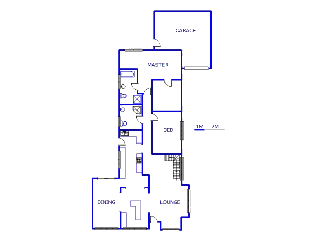 Floor plan of the property in Randfontein