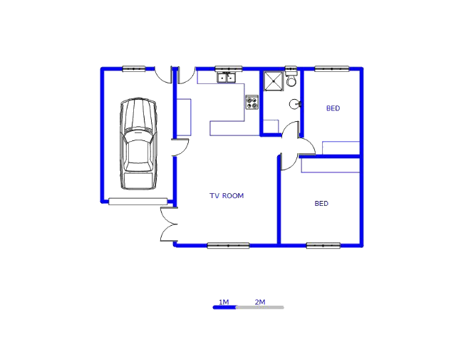 Floor plan of the property in Secunda