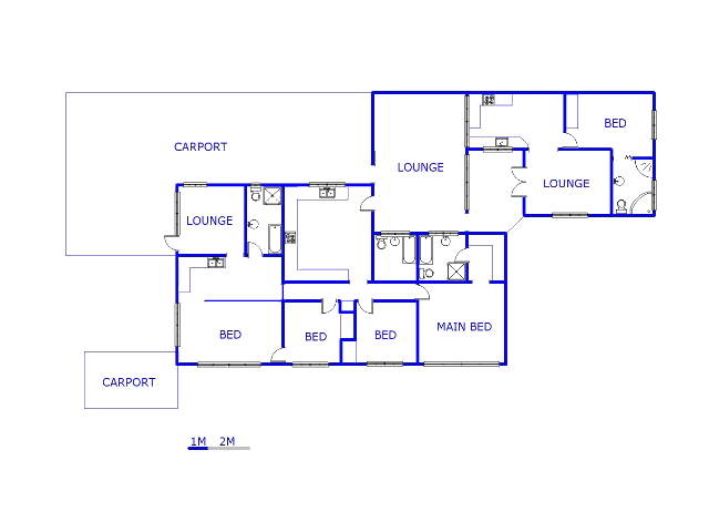 Floor plan of the property in Sophiatown