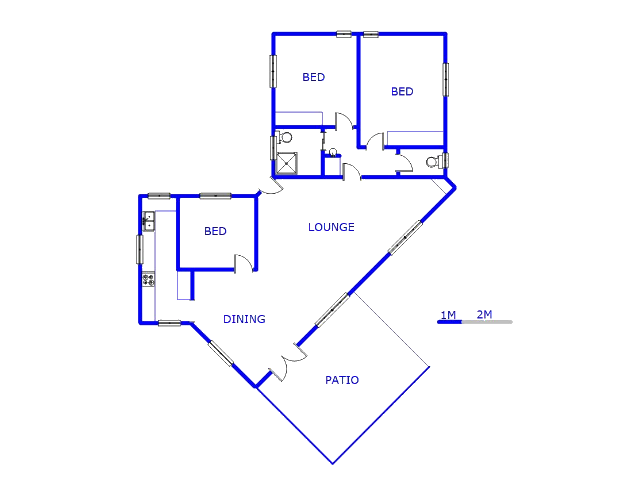 Floor plan of the property in Durban Central
