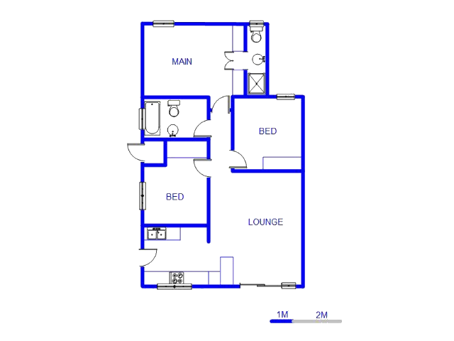 Floor plan of the property in Tasbetpark