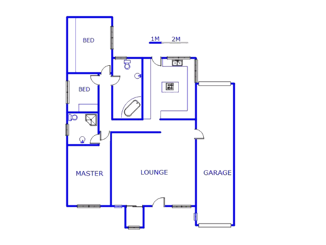 Floor plan of the property in Lenasia South