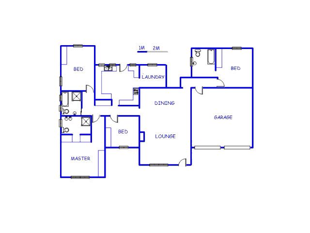 Floor plan of the property in Benoni