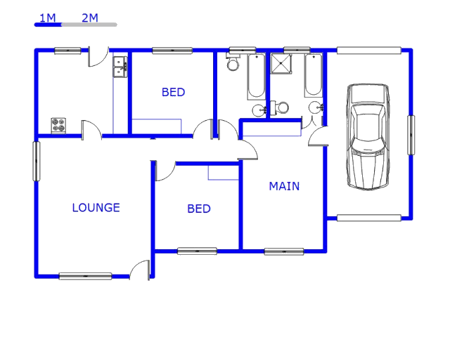 Floor plan of the property in Umlazi