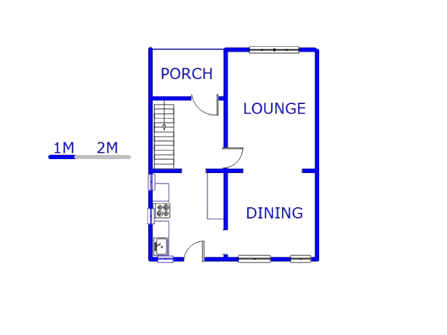 Floor plan of the property in Vanderbijlpark