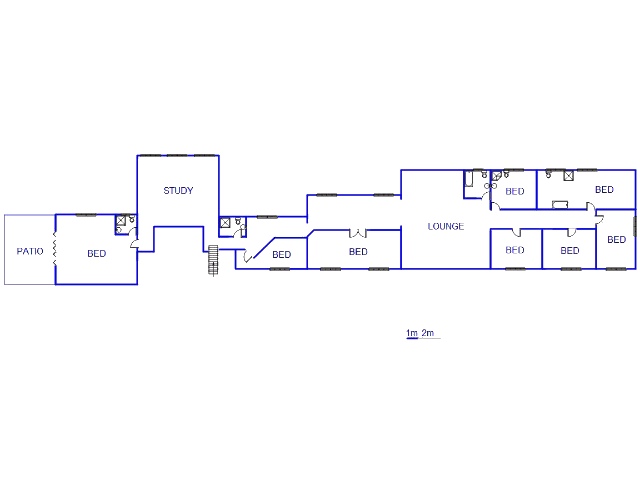 Floor plan of the property in Muldersdrift