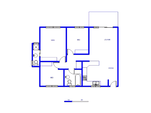 Floor plan of the property in Rustenburg