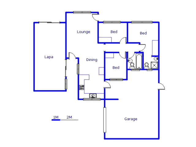 Floor plan of the property in Hesteapark