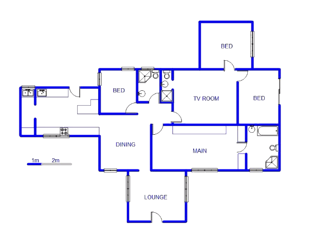 Floor plan of the property in Lenasia South