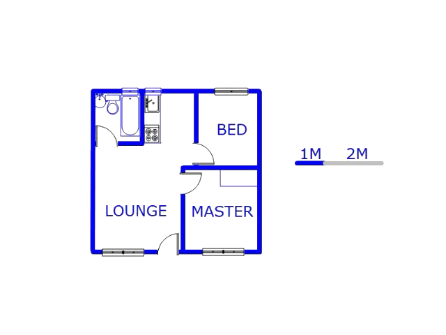 Floor plan of the property in Fleurhof