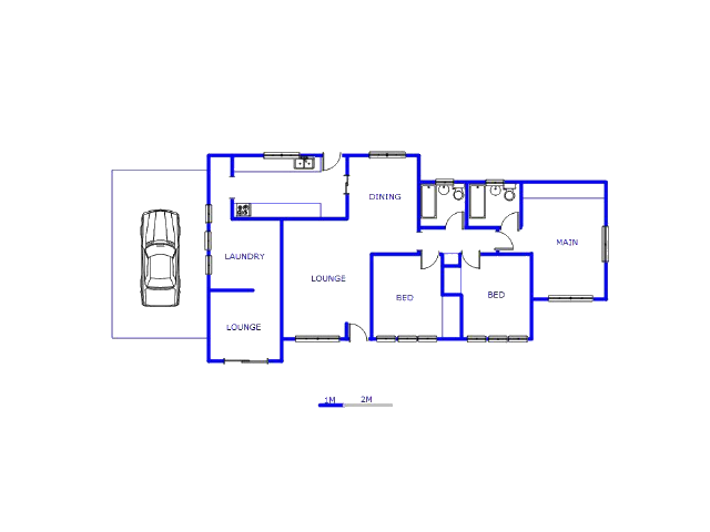 Floor plan of the property in Groeneweide