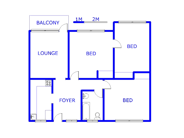 Floor plan of the property in Parkhill Gardens