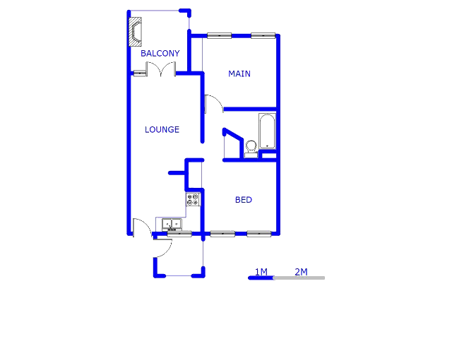 Floor plan of the property in Suideroord