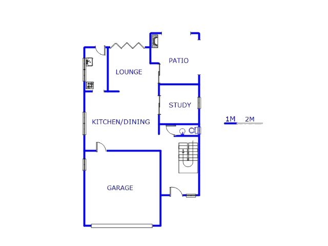 Floor plan of the property in Brakpan