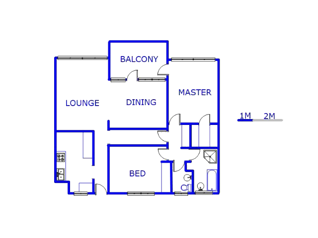 Floor plan of the property in Parktown