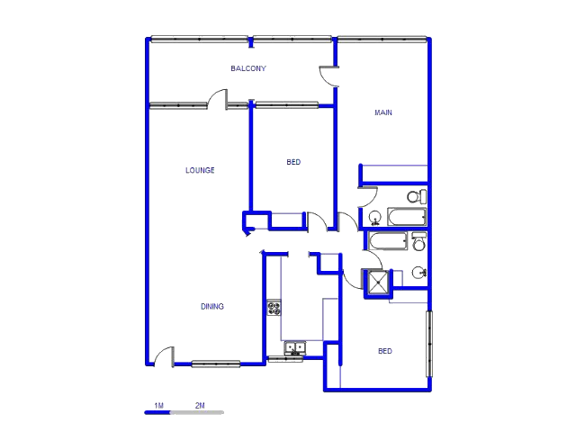 Floor plan of the property in Bramley Park