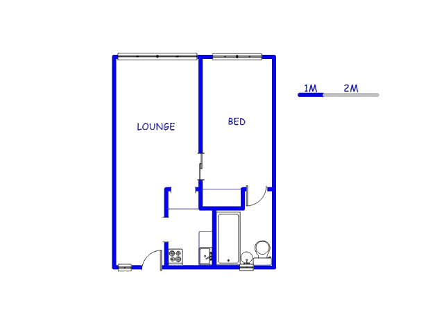 Floor plan of the property in Pretoria Central