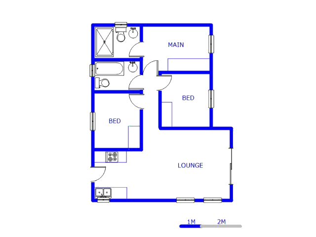 Floor plan of the property in Andeon