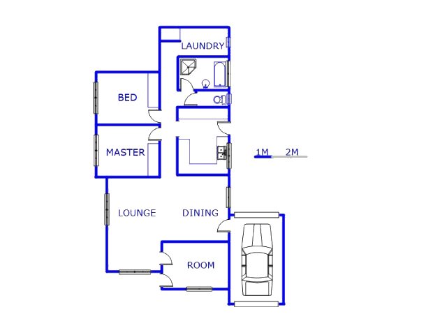 Floor plan of the property in Lenasia South