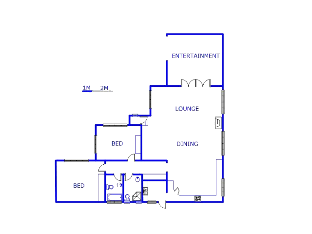 Floor plan of the property in Meyerton