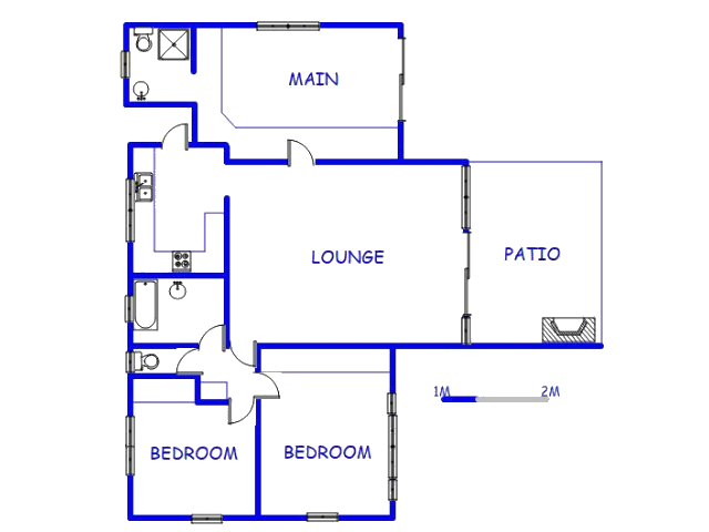 Floor plan of the property in Uvongo