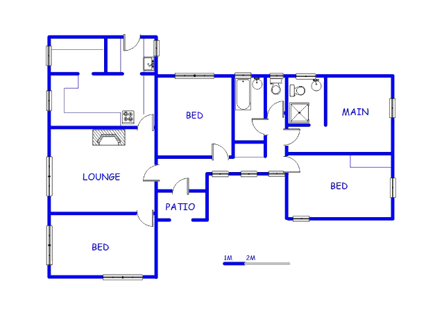 Floor plan of the property in Bellair - DBN