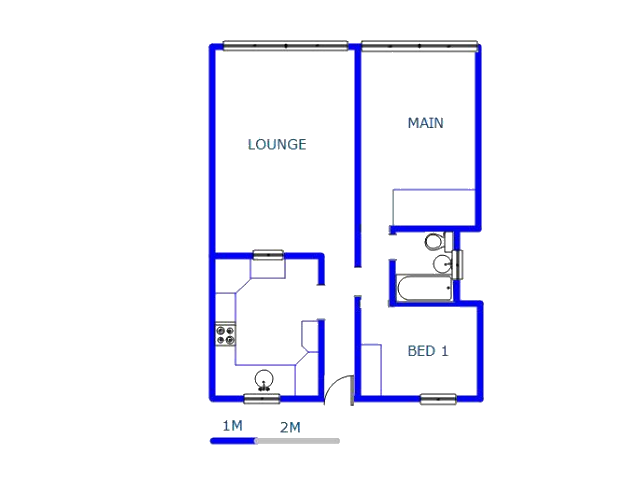 Floor plan of the property in New Redruth