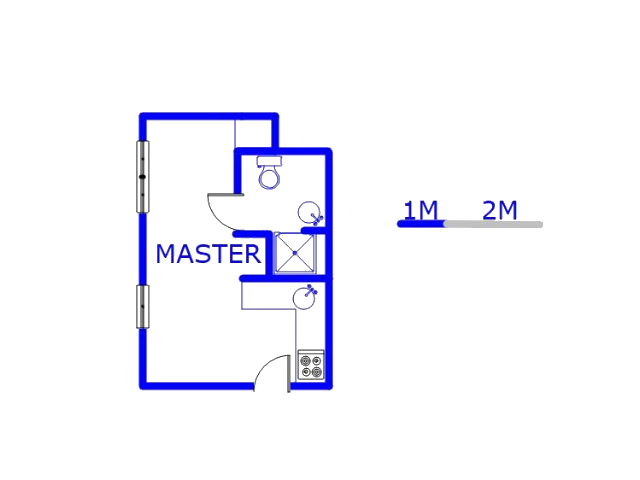 Floor plan of the property in Braamfontein