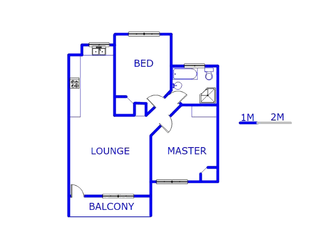 Floor plan of the property in Vanderbijlpark