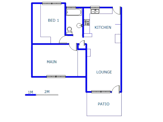 Floor plan of the property in Vanderbijlpark