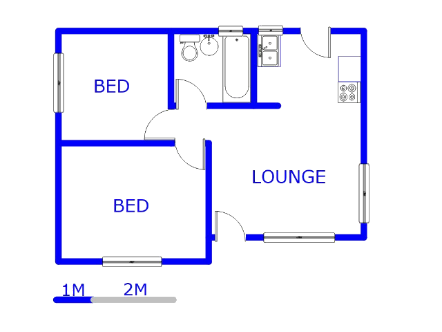 Floor plan of the property in Soweto