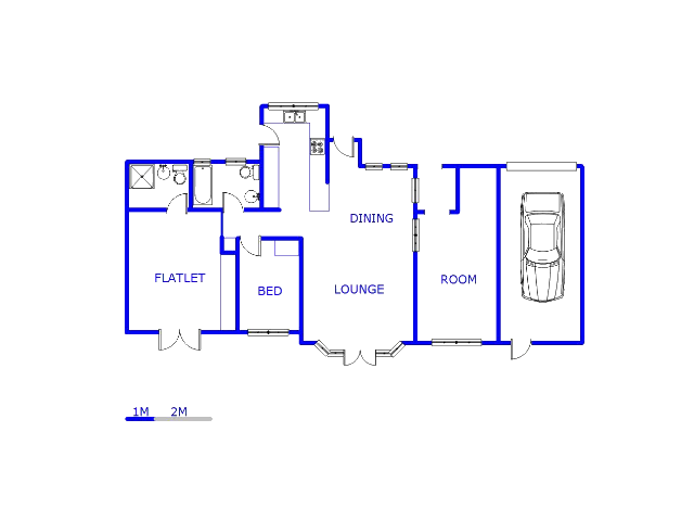 Floor plan of the property in Bloubosrand