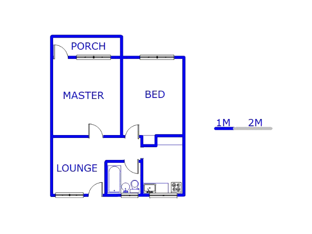 Floor plan of the property in Rosettenville