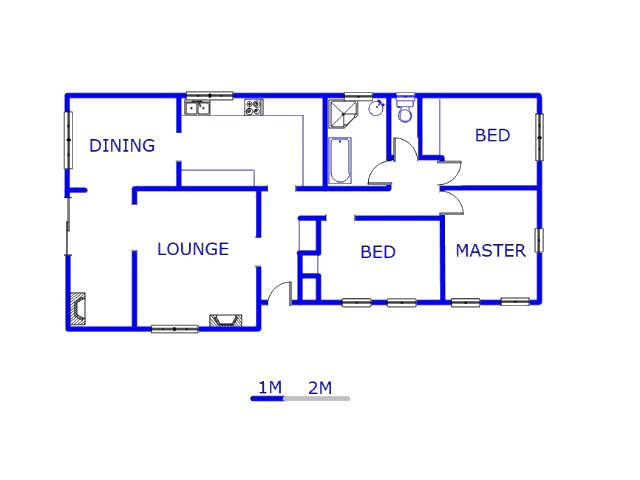 Floor plan of the property in Vanderbijlpark