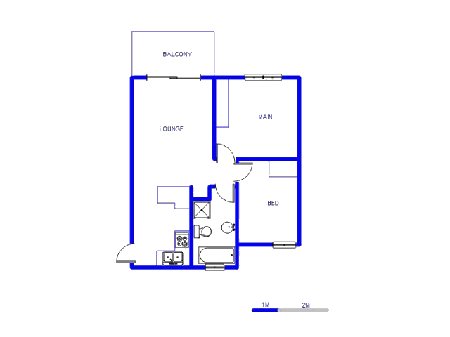 Floor plan of the property in Noordwyk