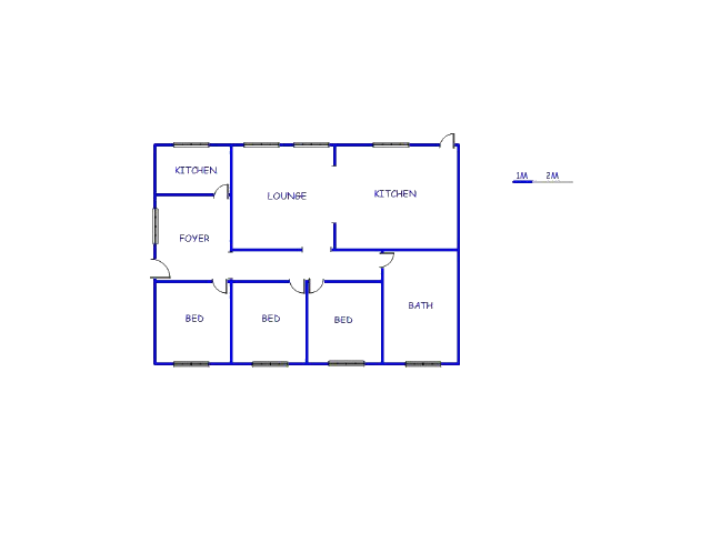 Floor plan of the property in Mookgopong (Naboomspruit)