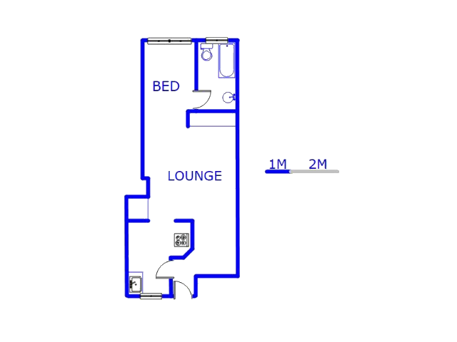 Floor plan of the property in Berea - JHB