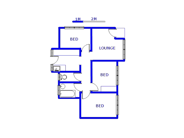 Floor plan of the property in Dawn Park