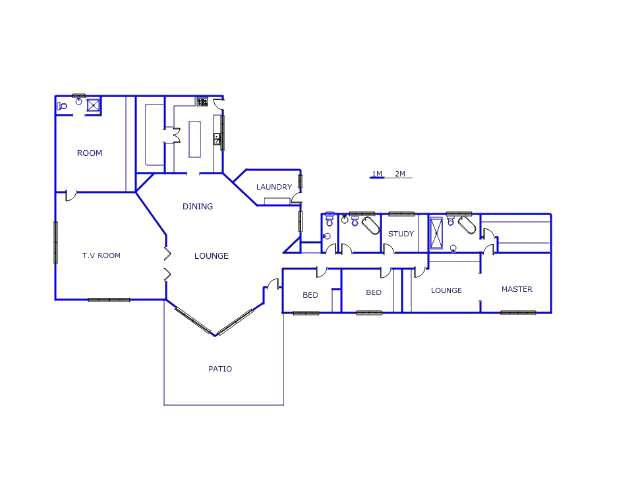 Floor plan of the property in Randfontein