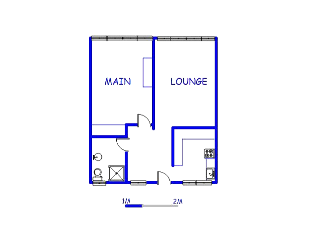 Floor plan of the property in Bulwer (Dbn)