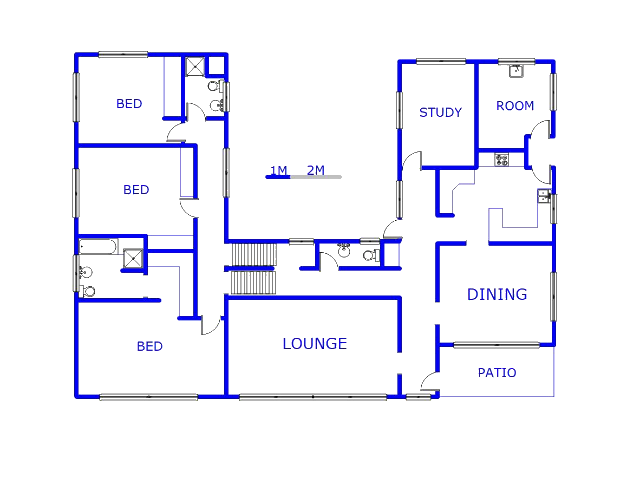 Floor plan of the property in Winchester Hills