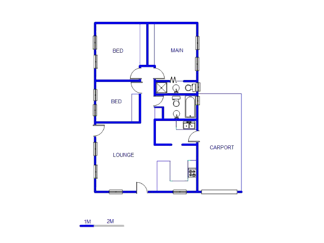 Floor plan of the property in Emalahleni (Witbank) 