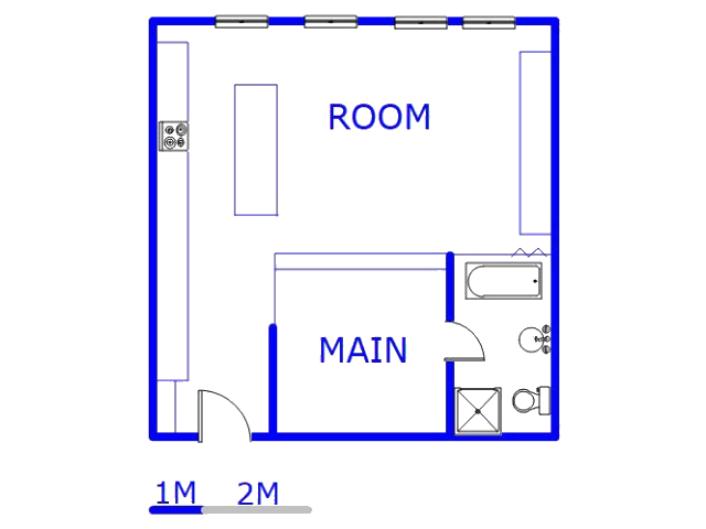Floor plan of the property in Johannesburg Central