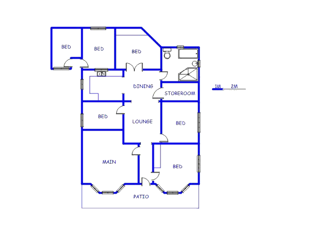 Floor plan of the property in Bulwer (Dbn)