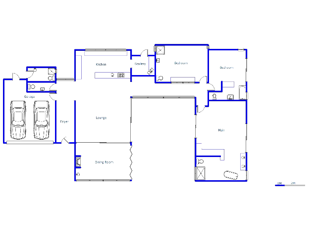 Floor plan of the property in Three Rivers